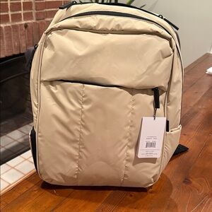 CalPak Oatmeal 17” backpack NWT